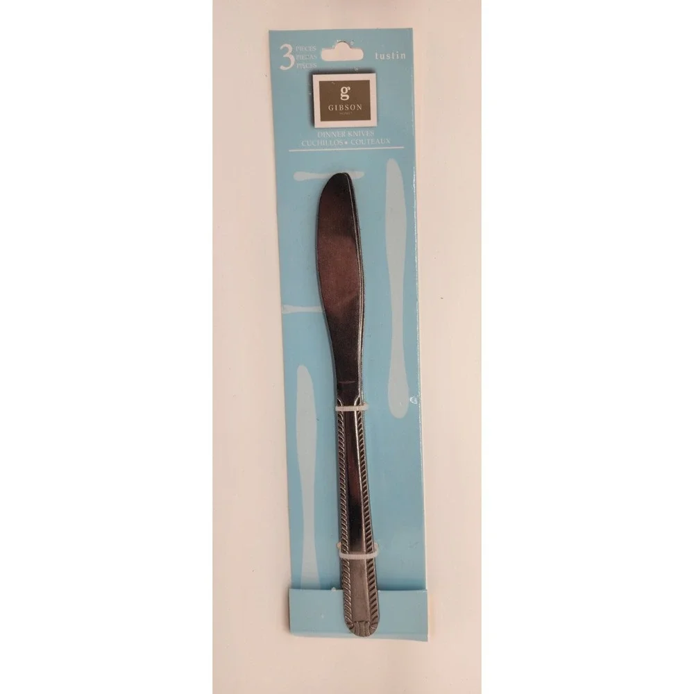 Gibson Tustin Stainless Steel  Dinner Knives 8 5/8